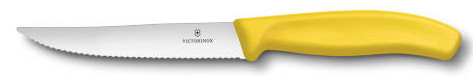 VICTORINOX SWISS CLASSIC Steakmesser Wellenschliff gelb