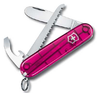 Kindermesser Victorinox Pink Transparent mit Sge