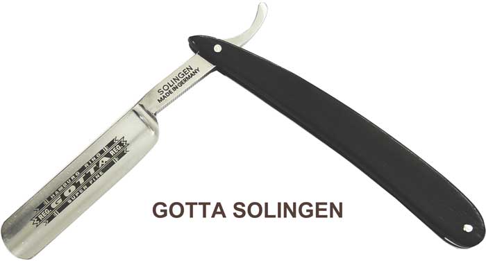 5/8 Razor Knife GOTTA SUPER FINE Hamburg Ring in ebony black
