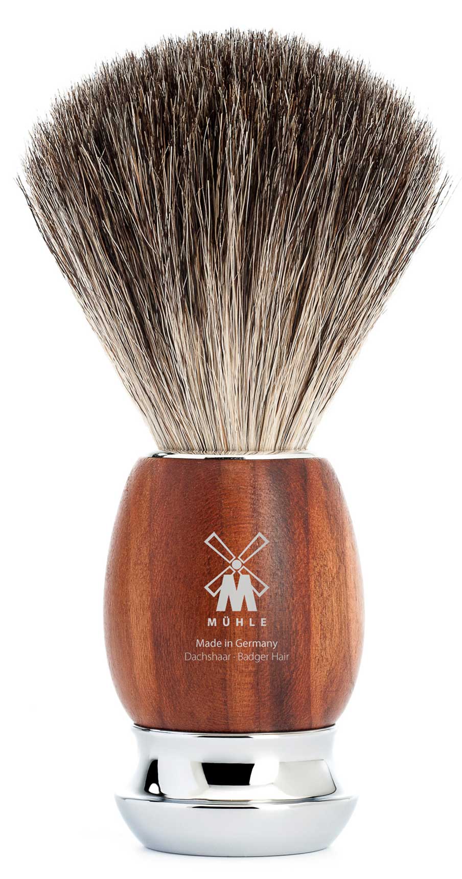 21mm Shaving Brush Badger Hair in Grip Plumwood