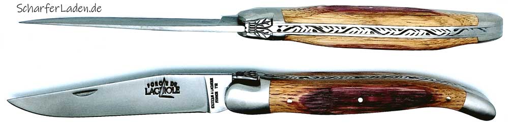 12 cm FORGE DE LAGUIOLE Serie TRADITION pocket knife satin finish oak