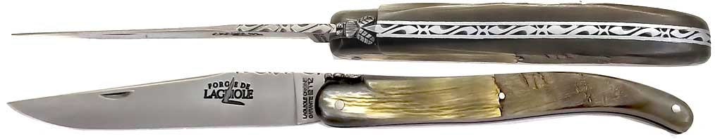 12cm FORGE DE LAGUIOLE Serie LUXE Pocket knife Plein Manche Aubrac Horn