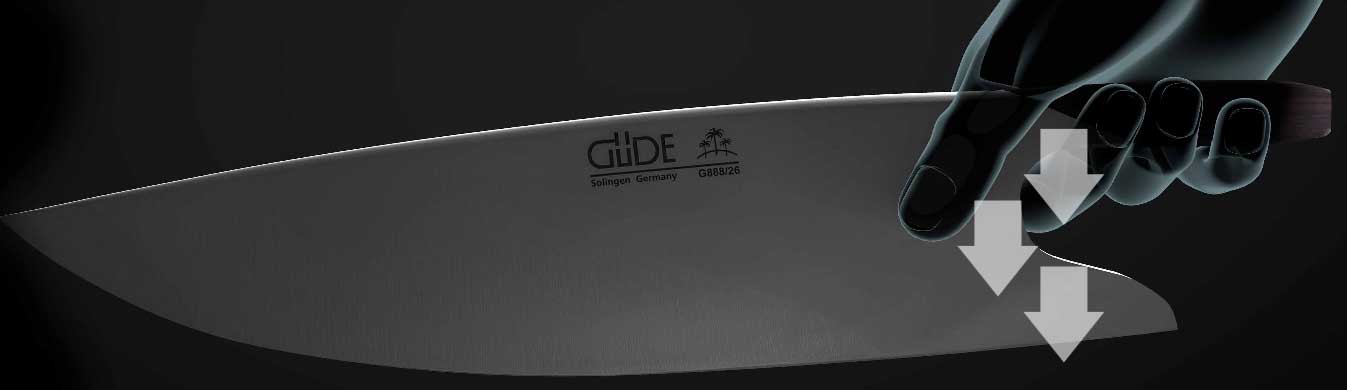 GDE THE KNIFE  Grenadillholz  26 cm  Grubentuch Set 2-teilig