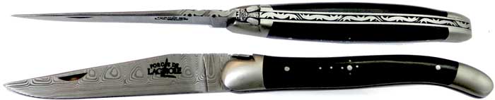 Damast Ebenholz Forge de LAGUIOLE Laguiole Messer Griff 11 cm