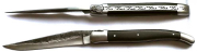 VENT D AUBRAC  Serie PASSION Modell LAGUIOLE  Taschenmesser 12 cm Leder Klinge Brut de Forge
