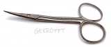 DOVO Cuticle scissors curved cranked nickel plated