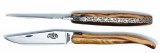 12cm FORGE DE LAGUIOLE  LUXE Pocket Knife  plein manche Double Blade Olive Wood
