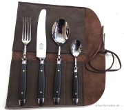 EICHENLAUB Table cutlery POM matt leather case set 5 pieces
