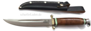 HUBERTUS knife   blood groove guard leather case