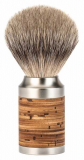 MÜHLE ROCCA shaving brush silver tip stainless steel birch bark