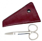 DOVO Nail scissors 9 cm with leather case bordeaux 