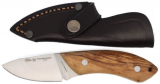 NIETO belt knife stainless olive wood leather sheath 2-piece.