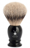 MÜHLE Serie CLASSIC shaving brush silver tip badger pluck precious resin black 23 mm
