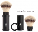 MÜHLE TRAVEL REISE Shaving Brush Silvertip Fibre® Aluminium black 21 mm