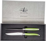 Composite fiber  GREEN FORGE DE LAGUIOLE 2 steak knives polished