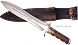 MUELA hunting knife W-24A II stag horn with leather sheath  