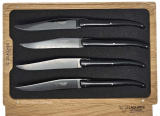 LAGUIOLE EN AUBRAC 4 Steakmesser QUOTIDIEN Paperstone mit Titanklinge schwarz