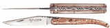 10 cm LAGUIOLE EN AUBRAC PAILLETTE CULVRE Taschenmesser Acryl Kupferspähne