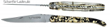 12 cm  LAGUIOLE EN AUBRAC model PAILLETTE OR pocket knife polished acrylic and gold shavings