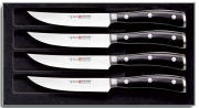 WÜSTHOF CLASSIC IKON Steakmesser schwarz Set 4-teilig