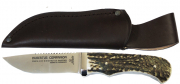 HUBERTUS Modell COMPANION Semi-integral hunting knife with saw stag horn case