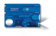 Swisscard Lite mit  Lupe blau Karte mit Licht für unterwegs