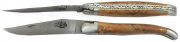 12 cm FORGE DE LAGUIOLE LUXE Taschenmesser Doppelplatine Damast inox  Wacholderholz satiniert