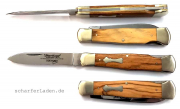 255 Hartkopf Messer Olive Taschenmesser mit Gravurplatte Solingen
