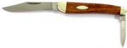 Kleines Teufelskerle Taschenmesser 2 teilig Messer aus Solingen vor 1973 mit Holzgriff und Gravurplatte