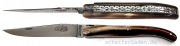 11 cm FORGE DE LAGUIOLE LUXE Pocket Knife Plein Manche Double Blade Polished Horn