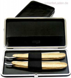 Leather case calf leather black razor knife case (without content)