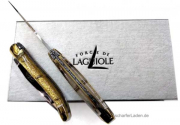 9 cm FORGE DE LAGUIOLE  TRADITION PAILLETTE OR Taschenmesser Acryl Goldstaub