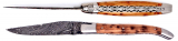 LAGUIOLE EN AUBRAC Pocket knife double plated Damascus juniper wood