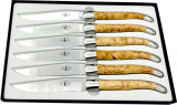 Birke  Steakmesser Forge de Laguiole in  poliert  Modell Brilliant