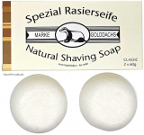  GOLDDACHS Natural Shaving Soap CLASSIC shaving soap 2 x pieces vegan refill