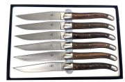 Walnuss FORGE DE LAGUIOLE Steakmesser satiniert Set 6-teilig
