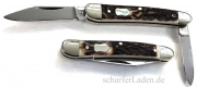 Hartkopf kleines Taschenmesser Made in Solingen Hirschhorngriffschalen