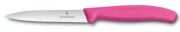 10 cm VICTORINOX Swiss Classic Messer  Wellenschliff  pink