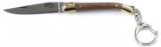 7 cm Mini Forge de Laguiole Messer mit Schlüsselanhänger  Griff Braun Schoko