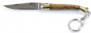 7 cm Mini Forge de Laguiole Messer mit Schlsselanhnger Pistazie Holz