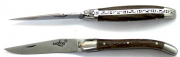 9 cm FORGE DE LAGUIOLE Serie LUXE pocket knife carbon steel bog oak satin finish